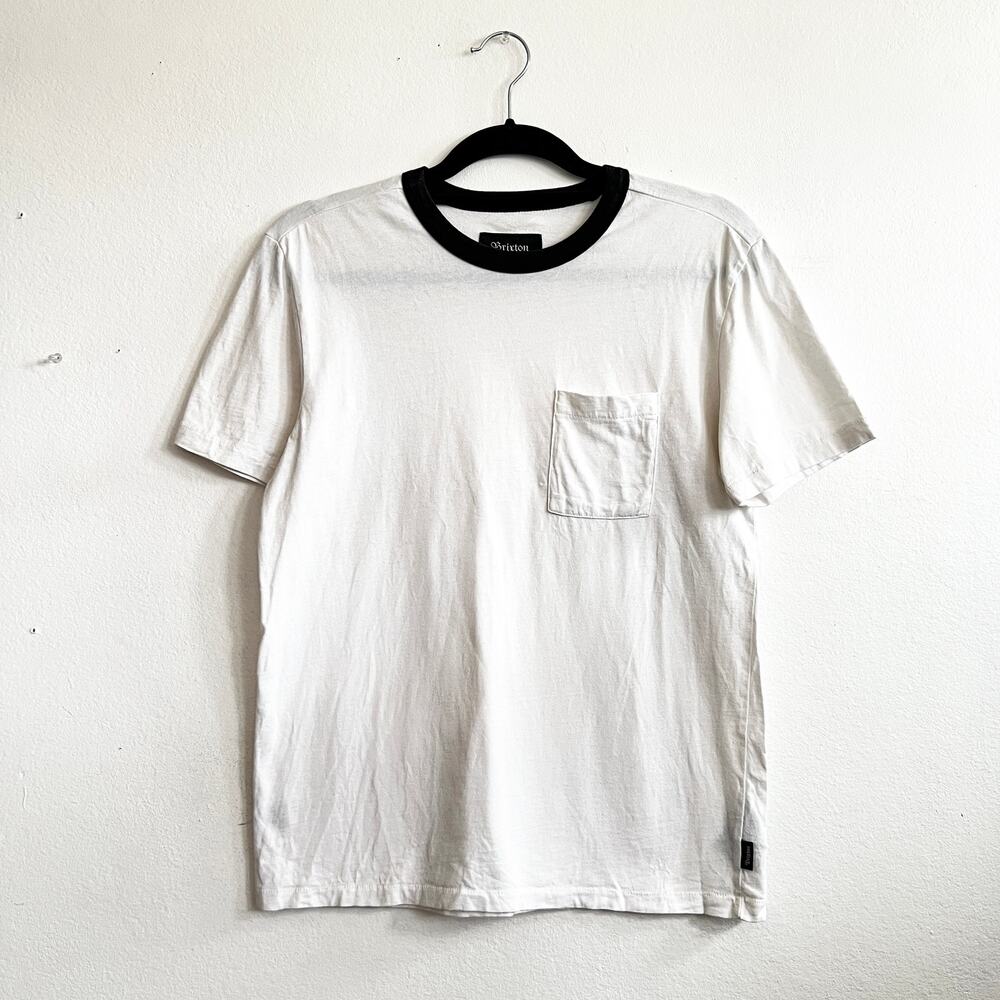Brixton‎ White Pocket T-Shirt Classic Minimalist Soft Casual Streetwear XS